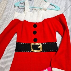 Christmas sweater dress sz XS Mrs Claus Santa